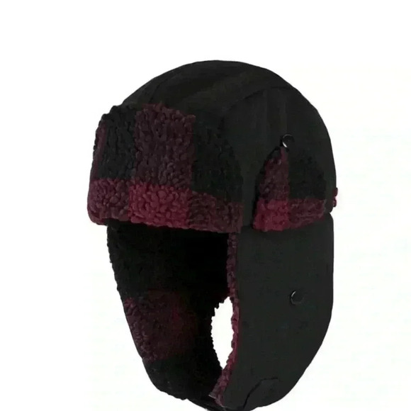 Men's Levi’s Canvas Trapper Hat with Plaid Sherpa Lining Size S/M New With Tags - Picture 1 of 9
